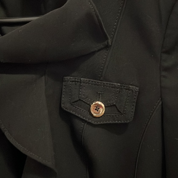 WHBM size 2 black jacket with ruffles and usable pockets. Very gently used. - Picture 6 of 13